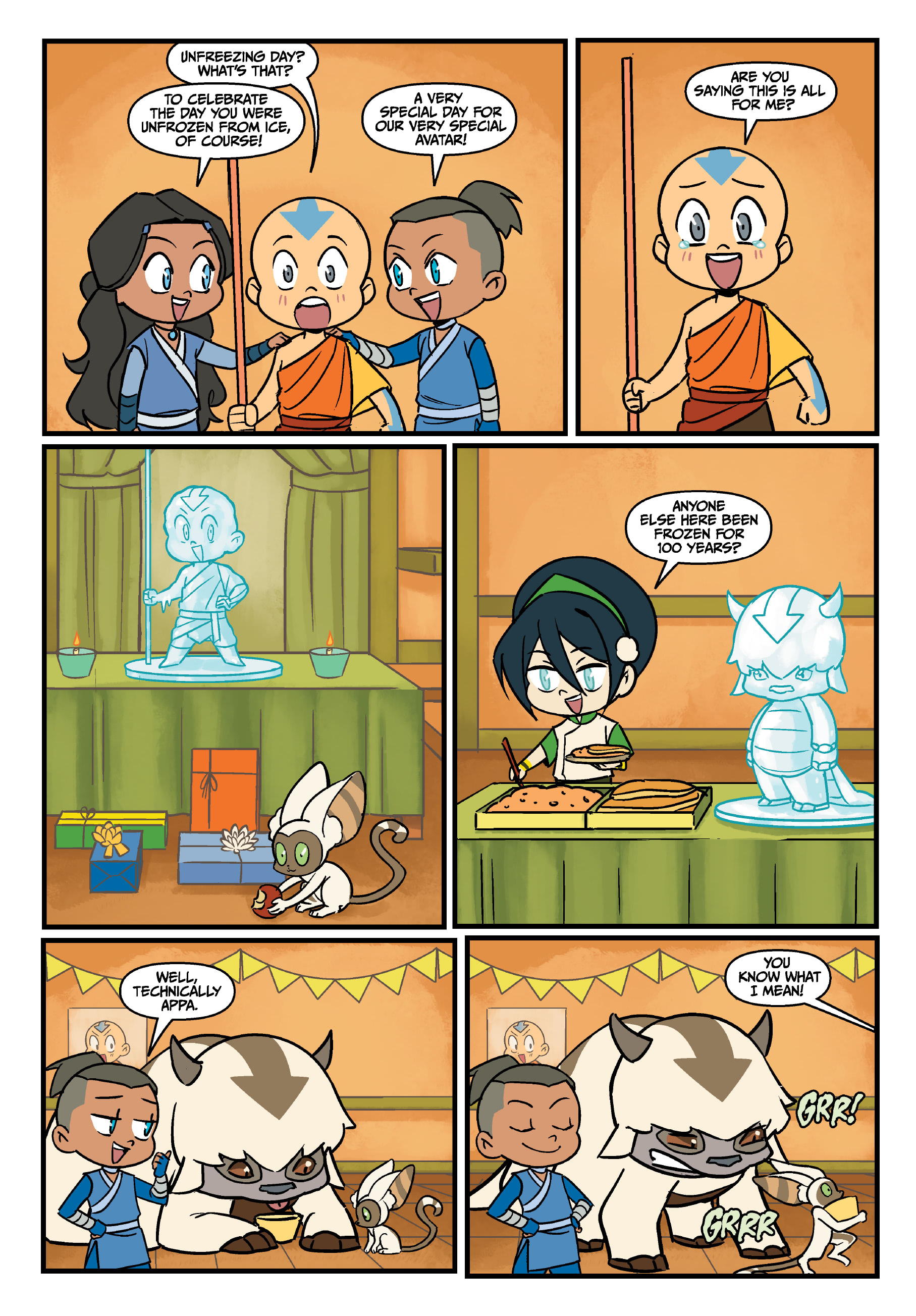 Read online Avatar: The Last Airbender Chibis - Aang's Unfreezing Day comic -  Issue # Full - 33