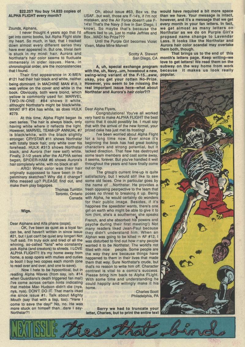 Read online Alpha Flight (1983) comic -  Issue #66 - 31
