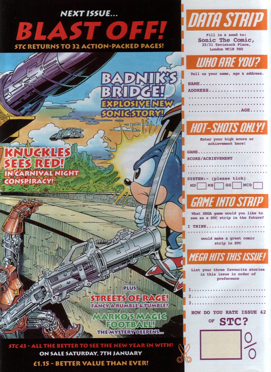 Read online Sonic the Comic comic -  Issue #42 - 44
