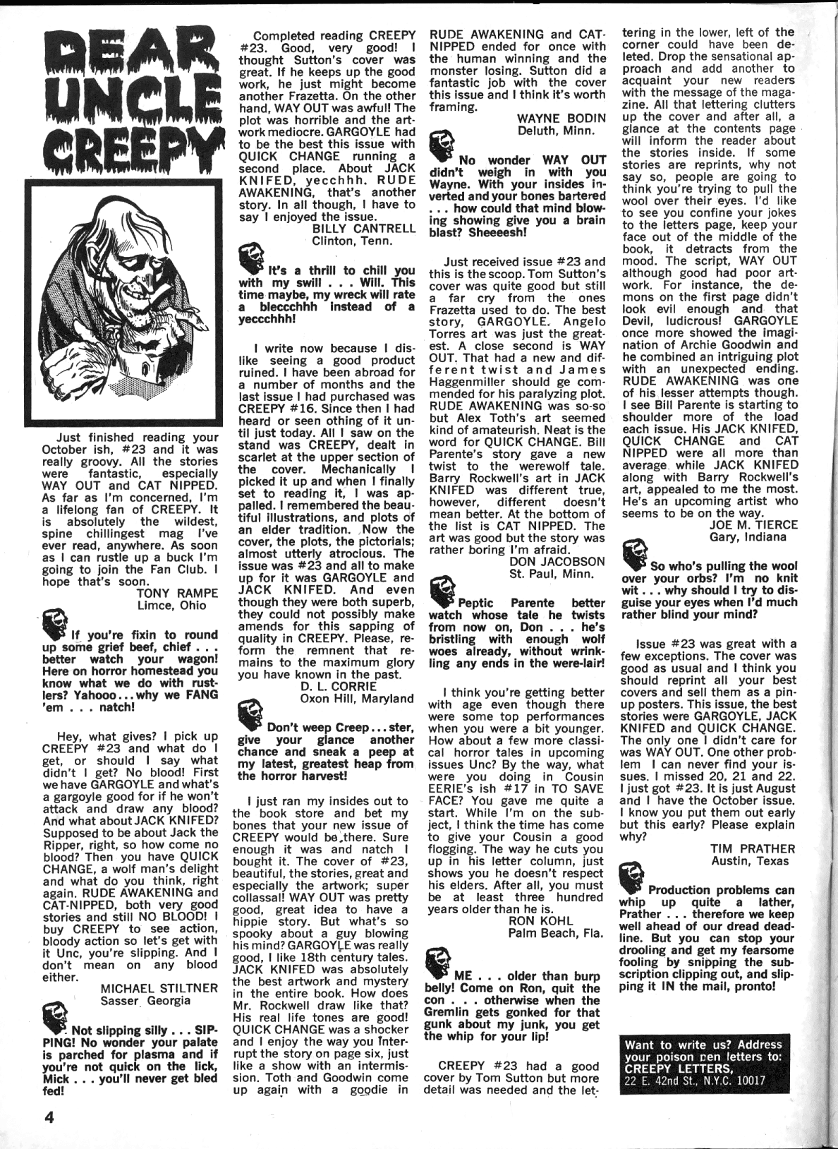 Read online Creepy (1964) comic -  Issue #25 - 4
