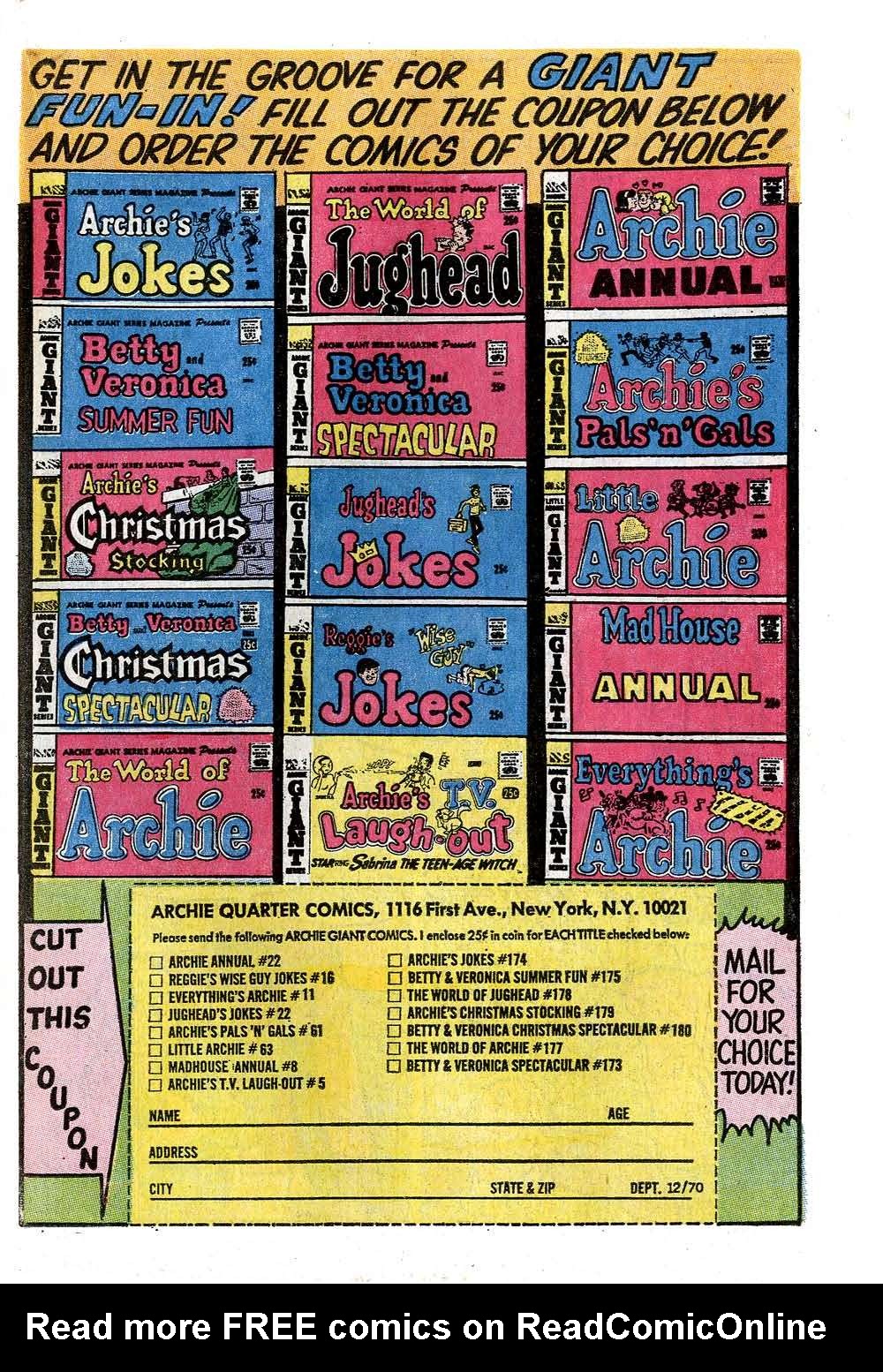 Read online Archie (1960) comic -  Issue #205 - 19