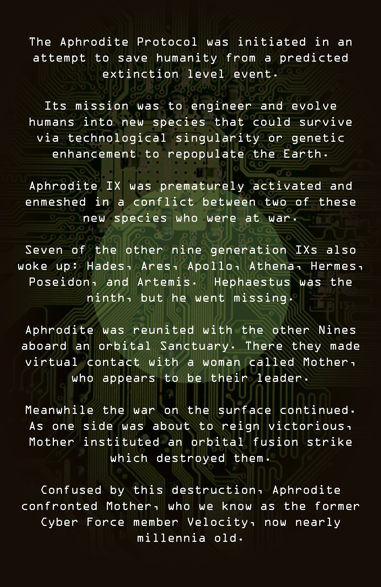 Read online Aphrodite IX Cyber Force comic -  Issue # Full - 6