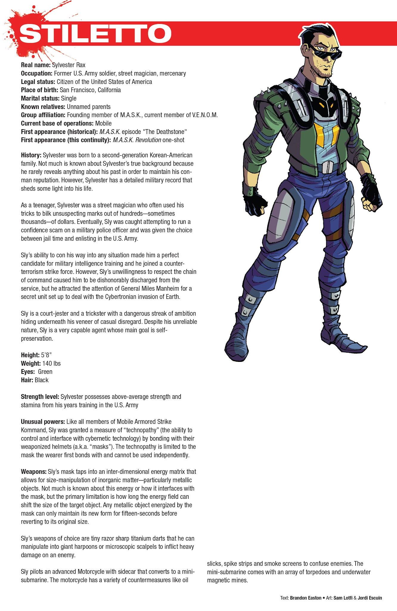 Read online Hasbro Heroes Sourcebook comic -  Issue #3 - 22