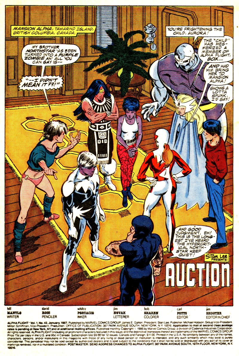 Read online Alpha Flight (1983) comic -  Issue #42 - 2