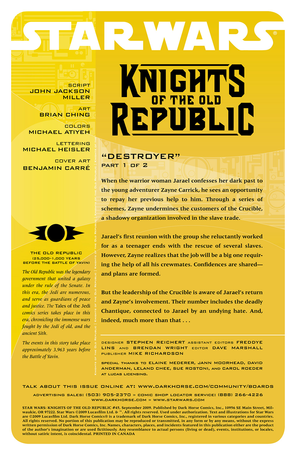 Read online Star Wars: Knights Of The Old Republic comic -  Issue #45 - 2