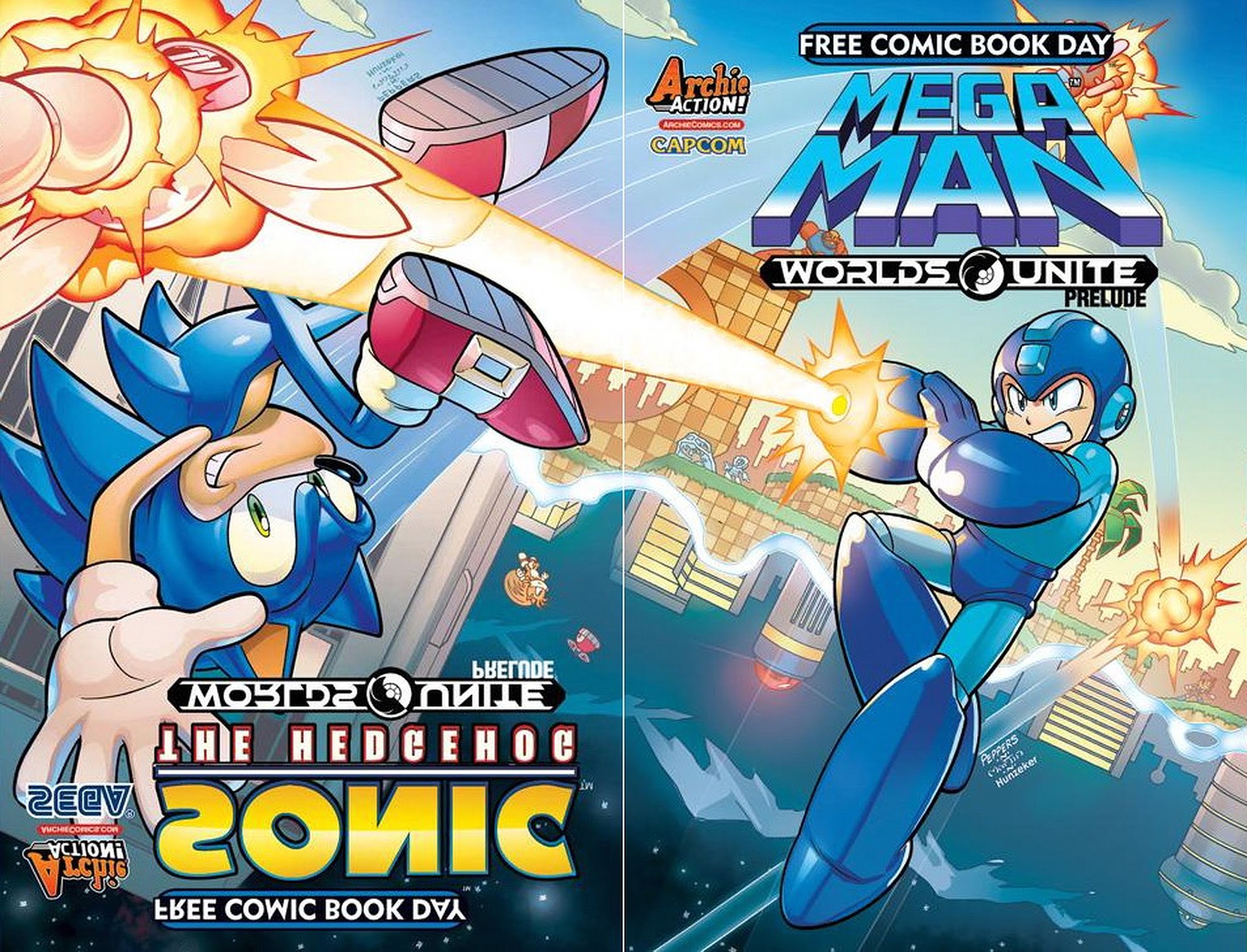 Read online Free Comic Book Day 2015 comic -  Issue # Sonic the Hedgehog - Mega Man Worlds Unite Prelude - 5