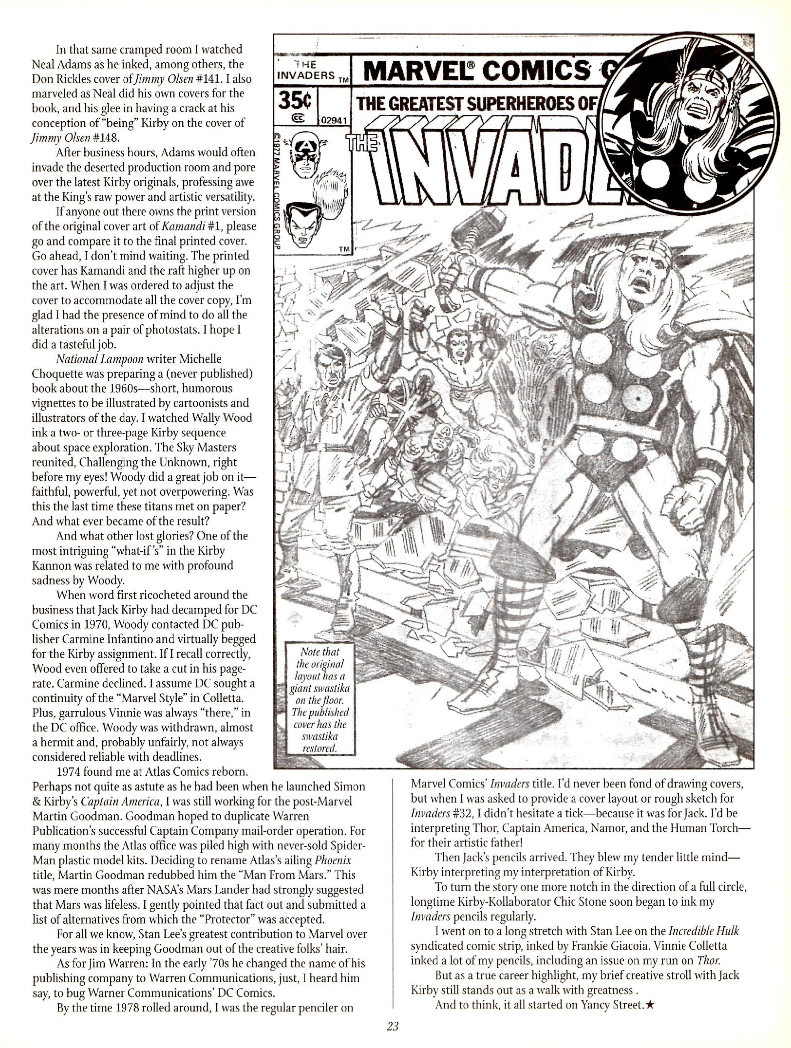 Read online The Jack Kirby Collector comic -  Issue #29 - 23