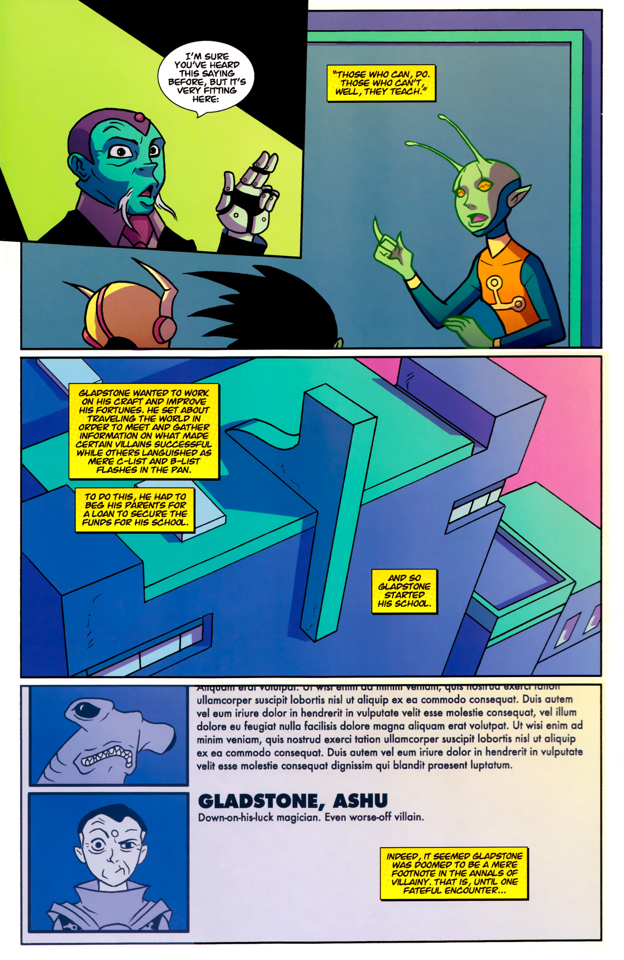 Read online Gladstone's School for World Conquerors (2011) comic -  Issue #1 - 5