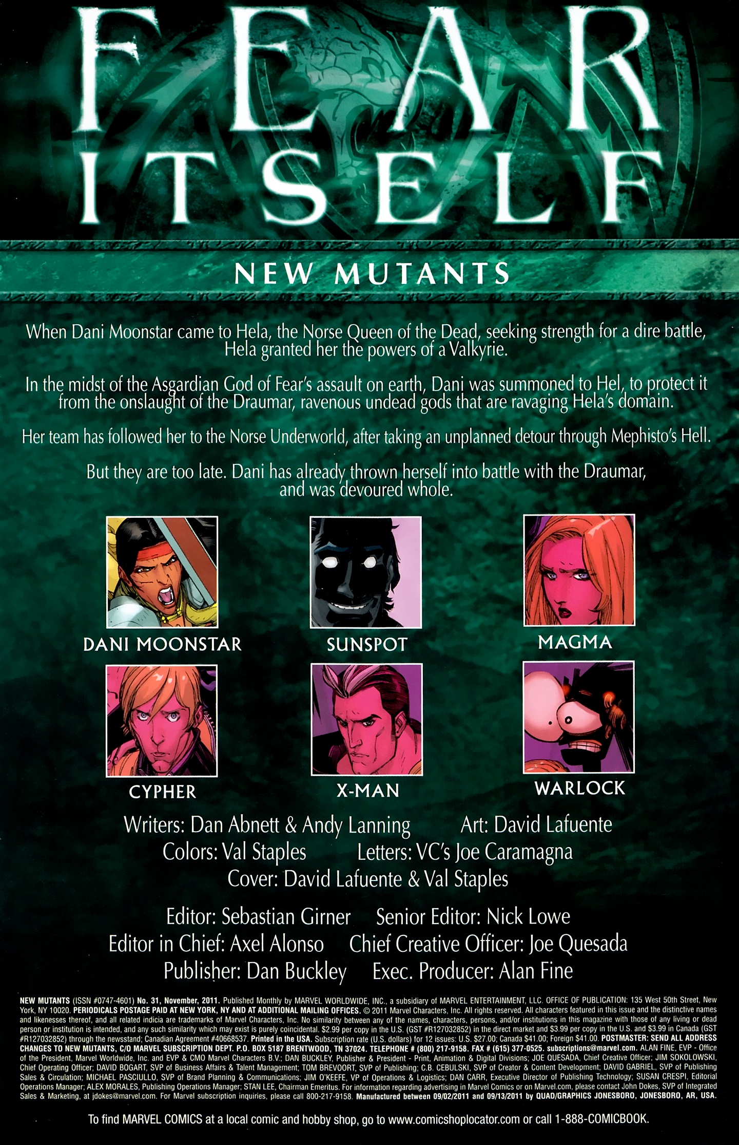 Read online New Mutants (2009) comic -  Issue #31 - 2