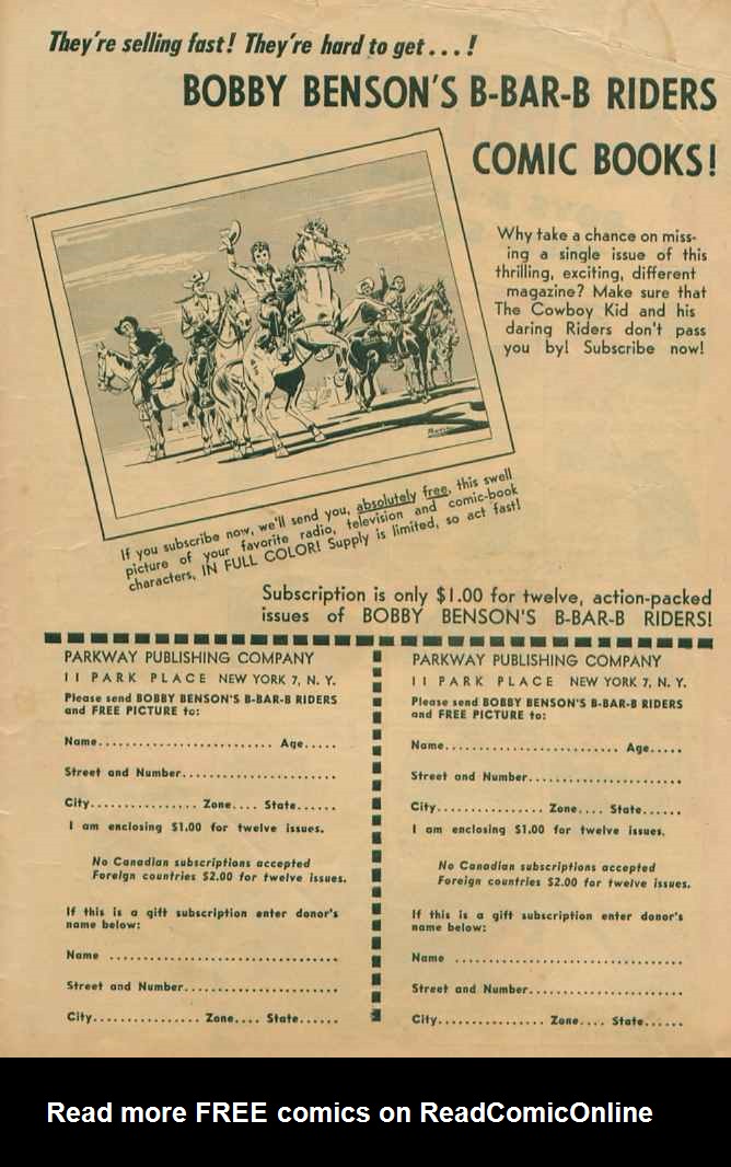 Read online Bobby Benson's B-Bar-B Riders comic -  Issue #4 - 35