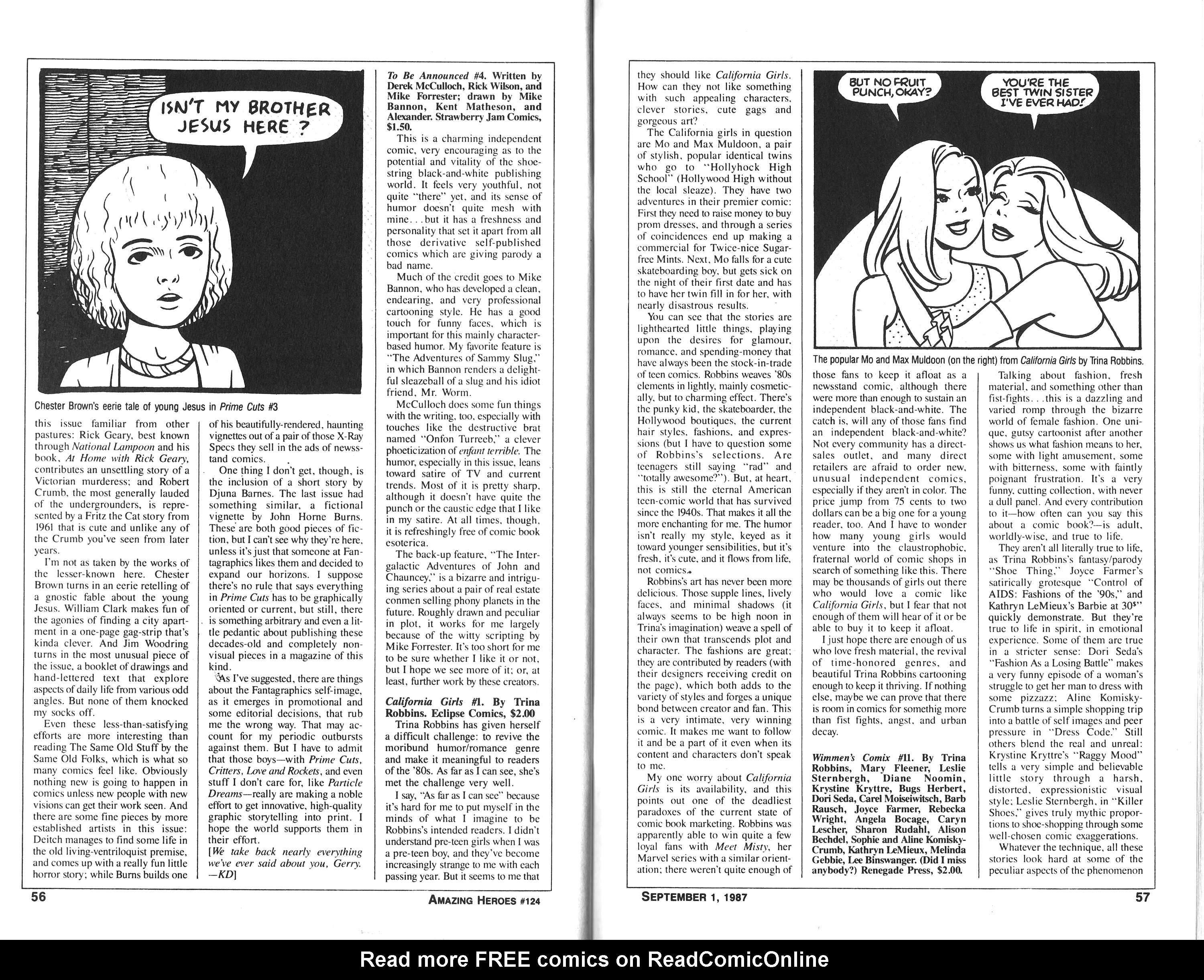 Read online Amazing Heroes comic -  Issue #124 - 29